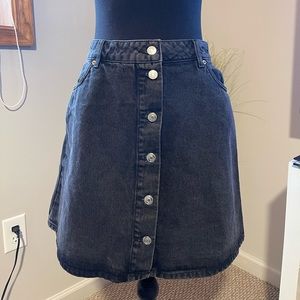 ASOS Black wash Denim Mini Skirt
